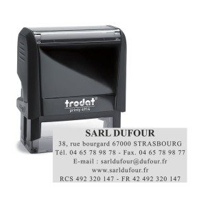 Tampon Trodat 4914 6 Lignes - 64X26 - Noir
