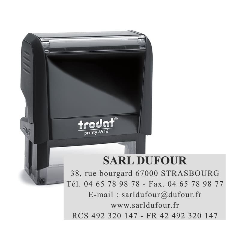 Tampon Trodat 4914 6 Lignes - 64X26 - Noir