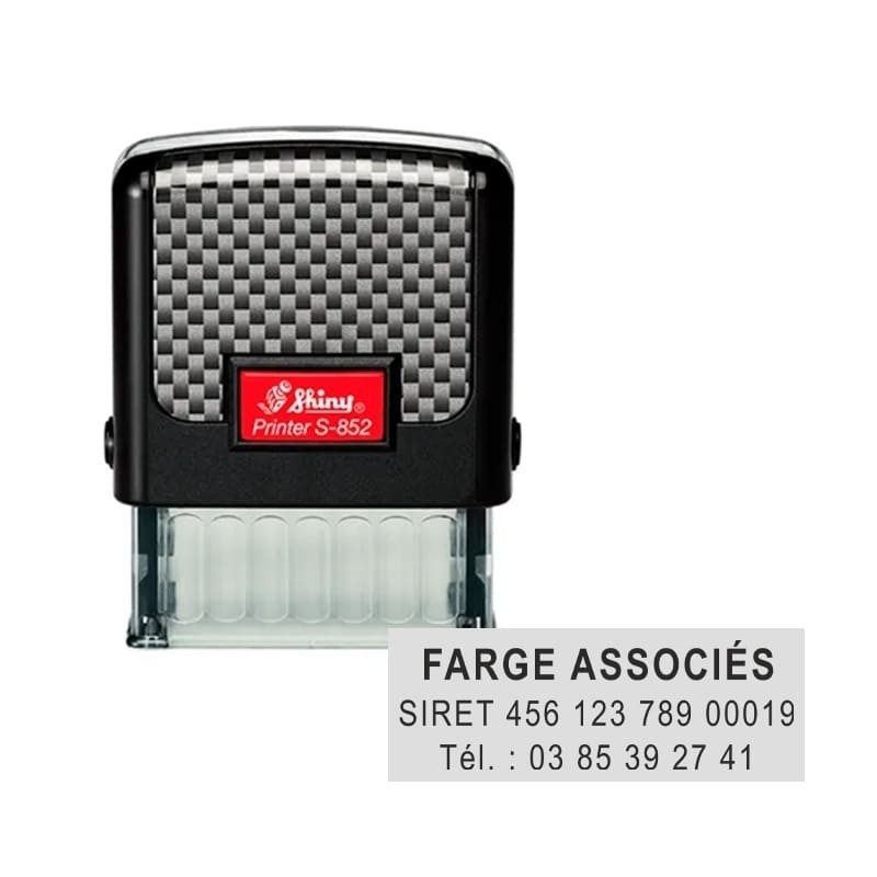Tampon personnalisé - Shiny Printer S-852 - 3 lignes max - 38x14 mm