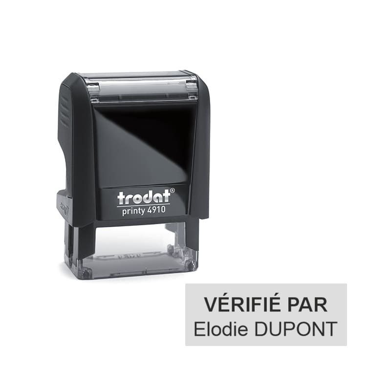 Tampon Texte Trodat 4910 2 Lignes Printy 4.0 - 26X9 - Noir