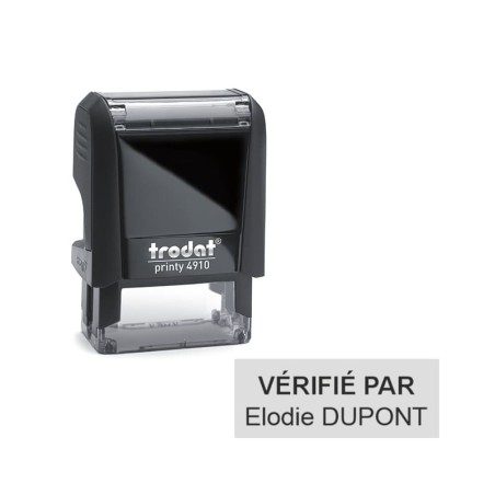 Tampon Texte Trodat 4910 2 Lignes Printy 4.0 - 26X9 - Noir