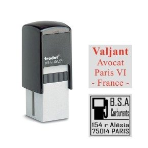Tampon Texte Trodat 4922 4 Lignes Printy - 20X20 - Noir