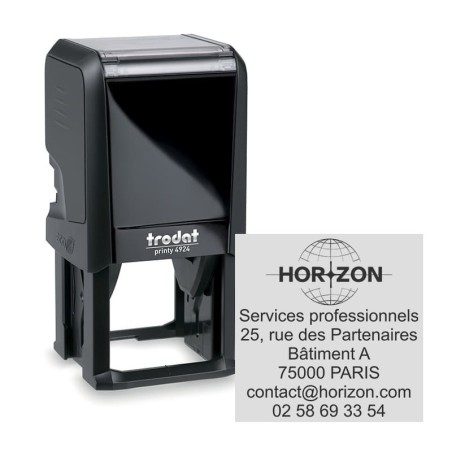 Tampon Trodat Printy 4924 - 8 lignes personnalisables - 40X40