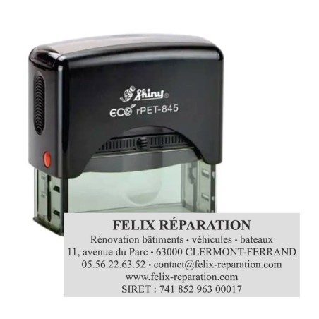 Tampon personnalisé - Shiny éco R-PET-845