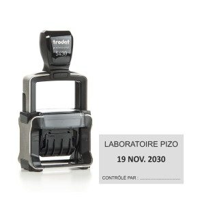 Tampon Dateur Trodat 5430 Metal Line 4.0 - 41X24 - Noir