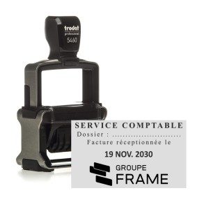 Tampon Dateur Trodat 5460 Metal Line 4.0 - 56X33 - Noir