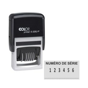 Tampon numéroteur Colop S226P - 6 bandes - 1+1 lignes - 45x24mm