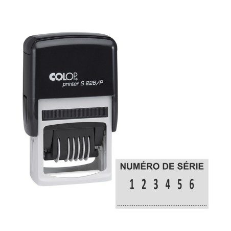 Tampon numéroteur Colop S226P - 6 bandes - 1+1 lignes - 45x24mm