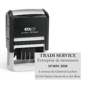 Tampon dateur Colop Printer 38 - 2+2 lignes - 56x33 mm