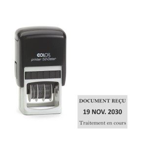 Tampon dateur Colop Printer 52 - 1+1 lignes - 30x20 mm