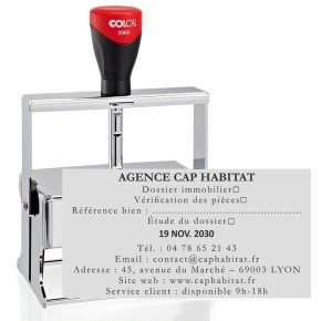 Tampon dateur Colop Expert 3960 - 5+5 lignes - 106x55mm - date centrée