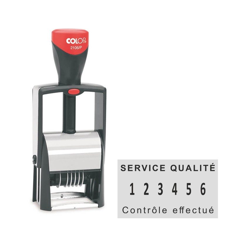 Tampon dateur Colop Classic Line 2106P - 1+1 lignes - 41x24 mm