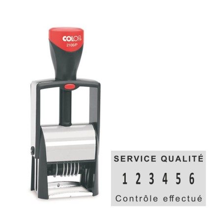 Tampon dateur Colop Classic Line 2106P - 1+1 lignes - 41x24 mm
