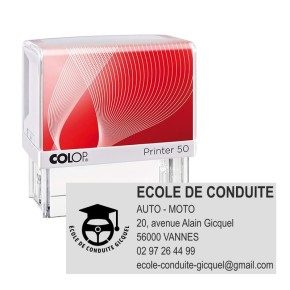 Tampon Colop Printer 50 - 6 lignes max. - 69x30 mm