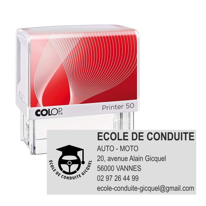 Tampon Colop Printer 50 - 6 lignes max. - 69x30 mm