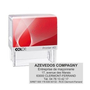 Tampon Colop Printer 40 - 6 lignes max. - 59x23 mm