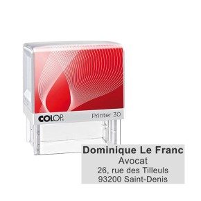 Tampon Colop Printer 30 - 4 lignes max. - 47x18 mm