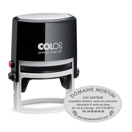 Tampon Colop Printer Line Ovale 55 - 7 lignes max. - 55x35 mm