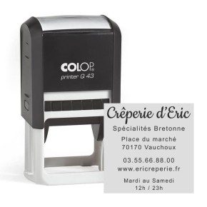 Tampon Colop Printer Line Q43 - 8 lignes max. - 43x43 mm