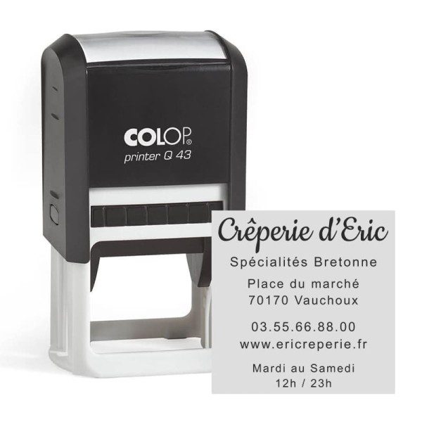 Tampon Colop Printer Line Q43 - 8 lignes max. - 43x43 mm