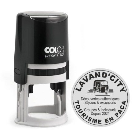Tampon Colop Printer Line R50 - 9 lignes max. - Ø 50 mm