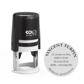 Tampon Colop Printer Line R40 - 8 lignes max. - Ø 40 mm