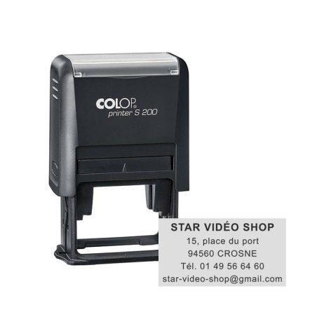 Tampon Colop Printer S200 - 5 lignes max. - 45x24mm