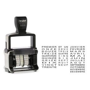 Tampon dateur Trodat 55510H Spécial Huissier - 48x4mm