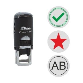 Tampon rond Shiny R-512 personnalisé noir