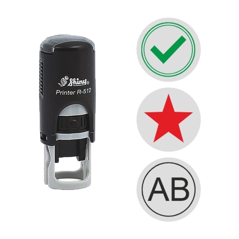 Tampon rond Shiny R-512 personnalisé noir