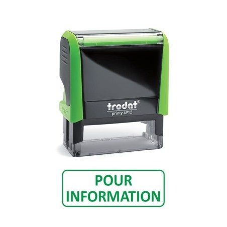 Tampon POUR INFORMATION Trodat XPrint Vert