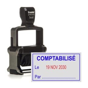 Tampon formule dateur Trodat 5460L7 - Comptabilisé