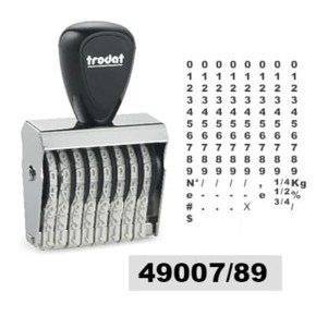 Tampon numéroteur Trodat 1558 encrage séparé - 8 bandes - 5x38mm