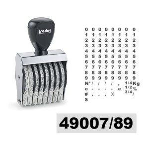 Tampon numéroteur Trodat 1598 encrage séparé - 8 bandes - 9x55mm