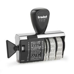 Tampon Dateur multi-formules Trodat 1117 encrage séparé - 54x4mm