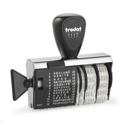Tampon Dateur multi-formules Trodat 1117 encrage séparé - 54x4mm