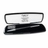 Tampon stylo Shiny 3021 DIAGONAL laqué noir mat - 2 lignes - 33x9mm