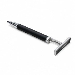 Tampon stylo Shiny 3021 DIAGONAL laqué noir mat - 2 lignes - 33x9mm