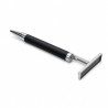 Tampon stylo Shiny 3021 DIAGONAL laqué noir mat - 2 lignes - 33x9mm