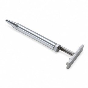 Tampon stylo Shiny 3021 DIAGONAL laqué noir mat - 2 lignes - 33x9mm