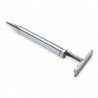 Tampon stylo Shiny 3021 DIAGONAL laqué noir mat - 2 lignes - 33x9mm