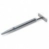 Tampon stylo Shiny 3021 DIAGONAL laqué noir mat - 2 lignes - 33x9mm
