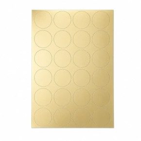 Etiquettes autocollantes 41mm⌀ pour pince à gaufrer - Or