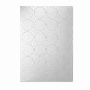 Etiquettes autocollantes 41mm⌀ pour pince à gaufrer - Argent
