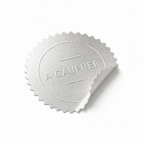copie de Etiquettes autocollantes 41mm⌀ pour pince à gaufrer - Argent