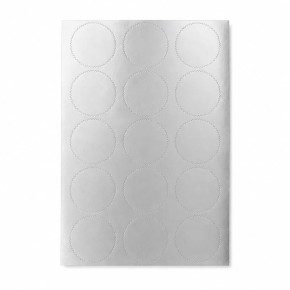 Etiquettes autocollantes 50mm⌀ pour pince à gaufrer - Argent
