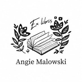 Motif ex-libris livre fleuri pour pince à gaufrer personnalisée