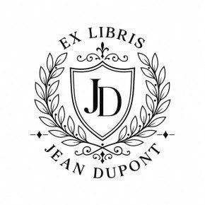 Pince à gaufrer personnalisée ex-libris blason fleuri
