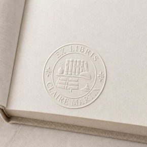 Pince à gaufrer personnalisée ex-libris bibliothèque