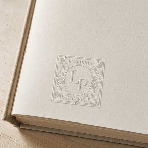 Pince à gaufrer personnalisée ex-libris art déco